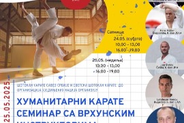 Najava: Karate seminar u Zrenjaninu - 24. i 25. maj 2025